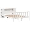 Bookcase Bed without Mattress White 160x200 cm Solid Pine