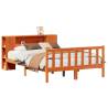 Bookcase Bed without Mattress - Solid Wood Pine 140x190 cm