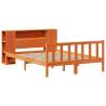 Bookcase Bed without Mattress - Solid Wood Pine 140x190 cm