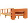 Bookcase Bed without Mattress - Solid Wood Pine 140x190 cm