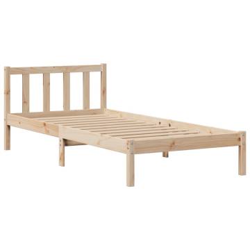 Bookcase Bed Small Single 75x190 cm Solid Pine - Hipomarket