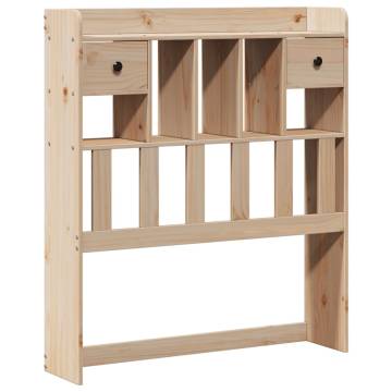 Bookcase Bed Small Single 75x190 cm Solid Pine - Hipomarket