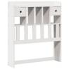 Bookcase Bed Without Mattress - White Solid Wood Pine 90x200 cm