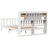 Bookcase Bed without Mattress - White Solid Pine 140x200 cm