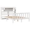 Bookcase Bed without Mattress White 150x200 cm King - Hipo Market