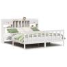 Bookcase Bed without Mattress - White 180x200 cm Super King