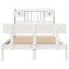 Bookcase Bed without Mattress - Solid Pine White 120x190 cm