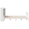 Bookcase Bed without Mattress - Solid Pine White 120x190 cm