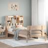  Bookcase Bed without Mattress 90x200 cm Solid Wood Pine Colour natural Size 90 x 200 cm 