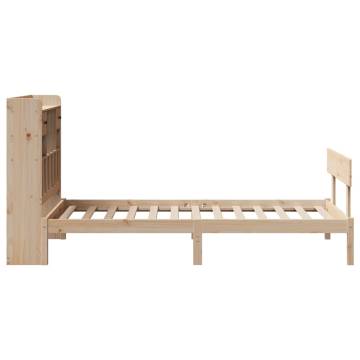 Bookcase Bed 90x200 cm - Solid Pine Wood Frame | HiPoMarket