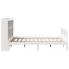 Bookcase Bed without Mattress - White Solid Wood Pine 140x200 cm