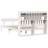 Bookcase Bed without Mattress - White Solid Wood Pine 140x200 cm