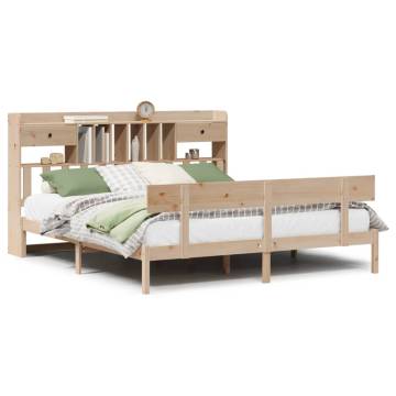 Super King Bookcase Bed 180x200 cm - Solid Pine Wood | Hipo Market