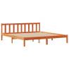 Bookcase Bed in Wax Brown - Solid Pine, 200x200 cm | HipoMarket