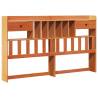 Bookcase Bed in Wax Brown - Solid Pine, 200x200 cm | HipoMarket