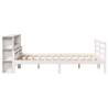 Bookcase Bed Without Mattress - White Solid Pine 140x190 cm