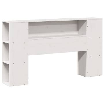 Bookcase Bed White 120x200 cm - Solid Pine Wood | HipoMarket