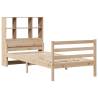 Bookcase Bed 75x190 cm | Solid Pine Wood Frame - Hipo Market