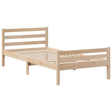 Bookcase Bed 75x190 cm | Solid Pine Wood Frame - Hipo Market