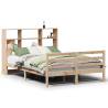 Bookcase Bed 140x200 cm - Solid Pine Wood - HipoMarket UK