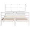 Bookcase Bed without Mattress - White Solid Pine 160x200 cm