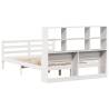 Bookcase Bed without Mattress - White Solid Pine 160x200 cm