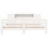 White Bed Frame 200x200 cm - Solid Pinewood | HipoMarket UK