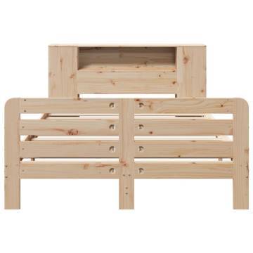 Small Double Bed Frame 120x190 cm - Solid Pine Wood | Hipo Market