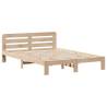 Small Double Bed Frame 120x190 cm - Solid Pine Wood | Hipo Market