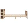 Small Double Bed Frame 120x190 cm - Solid Pine Wood | Hipo Market