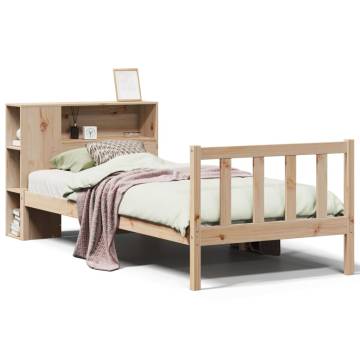 Bookcase Bed 75x190 cm - Solid Wood Pine Frame | HipoMarket