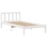 Stylish Bookcase Bed - Solid Wood Pine (100x200 cm) - White