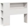 Stylish Bookcase Bed - Solid Wood Pine (100x200 cm) - White