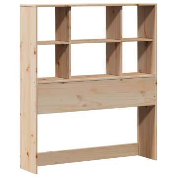 Bookcase Bed 75x190 cm Small Single Solid Wood Pine - HipoMarket