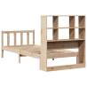 Bookcase Bed 75x190 cm Small Single Solid Wood Pine - HipoMarket