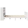 Bookcase Bed White 140x190 cm - Solid Pine | Hipomarket