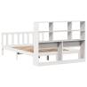 Bookcase Bed White 140x190 cm - Solid Pine | Hipomarket