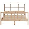 Bookcase Bed 140x200 cm - Solid Pine Wood Frame | HipoMarket