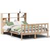 Bookcase Bed King Size 150x200 cm - Solid Pinewood Frame