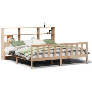 Bookcase Bed 180x200 cm Super King - Solid Pine Wood