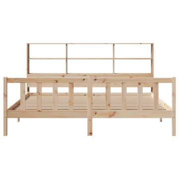 Bookcase Bed 180x200 cm Super King - Solid Pine Wood