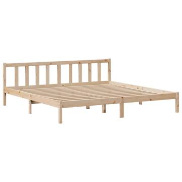 Bookcase Bed 180x200 cm Super King - Solid Pine Wood