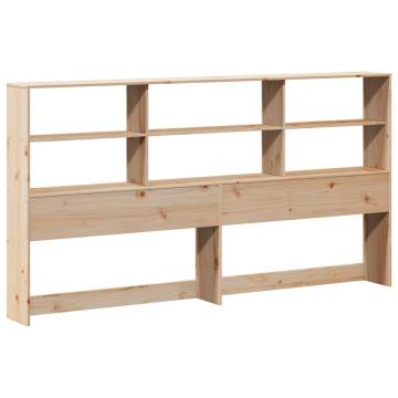 Bookcase Bed 180x200 cm Super King - Solid Pine Wood