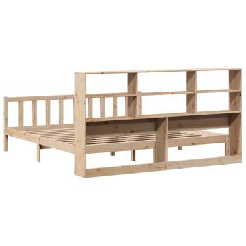 Bookcase Bed 180x200 cm Super King - Solid Pine Wood