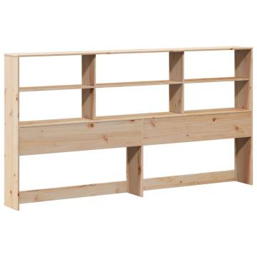 Bookcase Bed 200x200 cm - Solid Pinewood for Space Saving