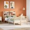  Bookcase Bed without Mattress 120x190 cm Small Double Solid Wood Pine Colour natural Size 120 x 190 cm 