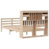 Bookcase Bed 120x190 cm - Solid Wood Pine | HipoMarket