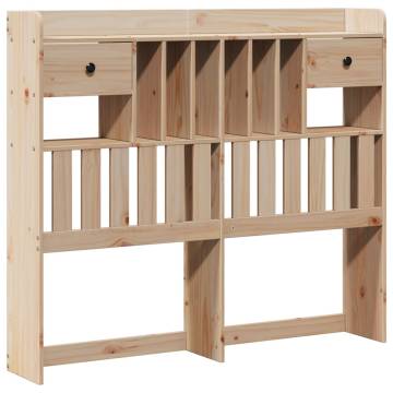 Bookcase Bed 120x190 cm - Solid Wood Pine | HipoMarket