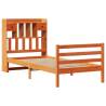 Bookcase Bed without Mattress - Wax Brown Pine 90x200cm