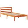 Bookcase Bed without Mattress - Wax Brown Pine 90x200cm